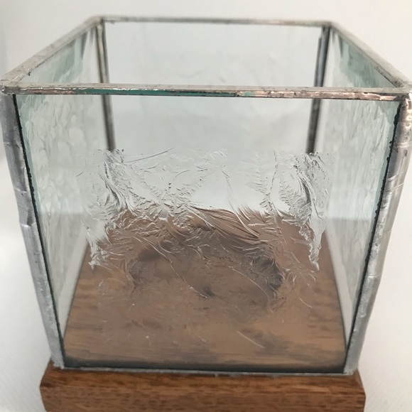 Bevelled Glass Candle Holder - Picture 4 of 7